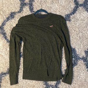 (M) Olive Green Hollister Crewneck Sweater